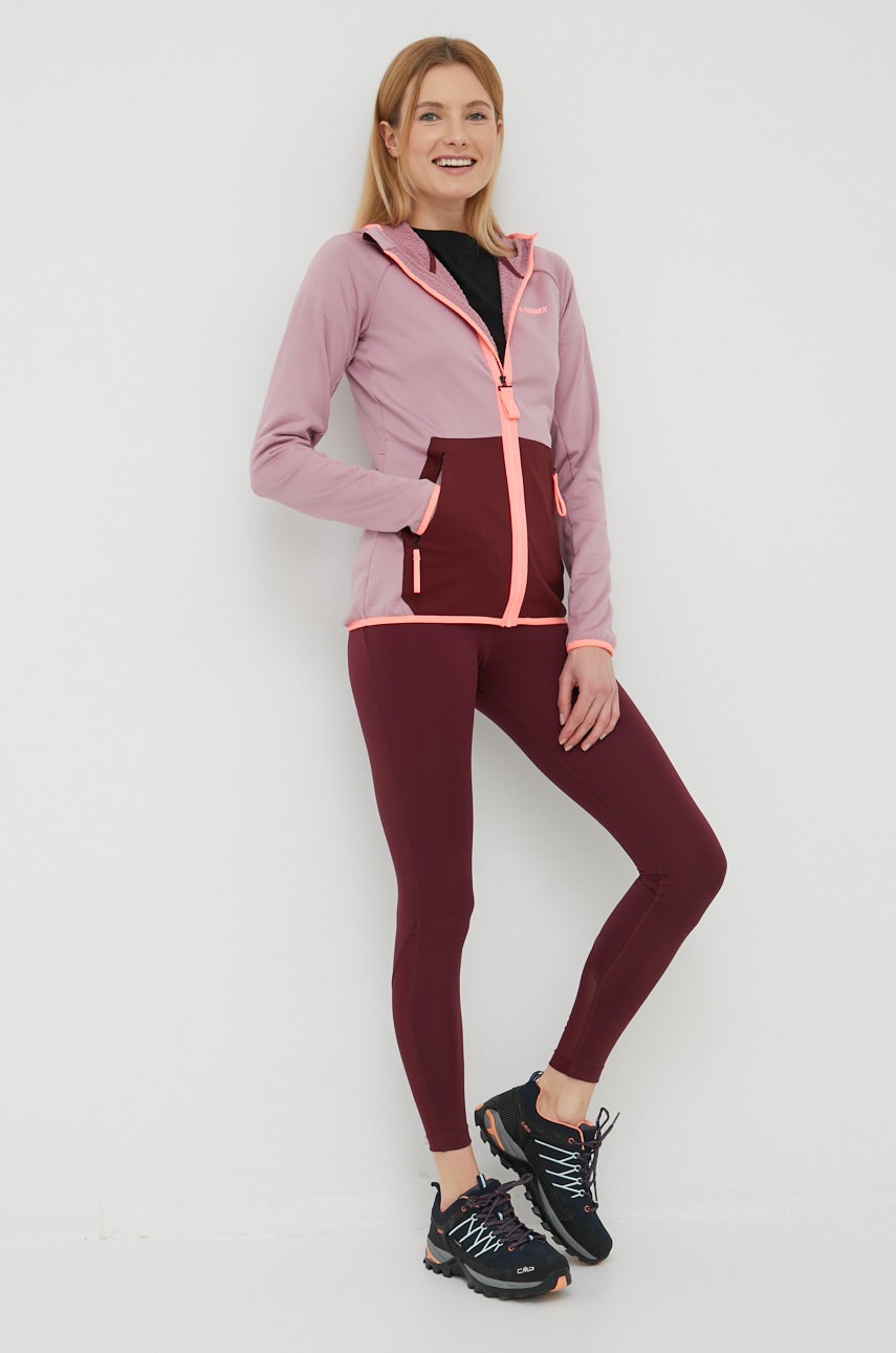 

Спортивна кофта adidas TERREX H51466 жіноча колір рожевий візерунок