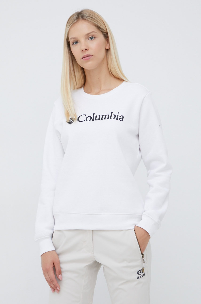 

Суичър Columbia дамска в бяло с принт, Бял