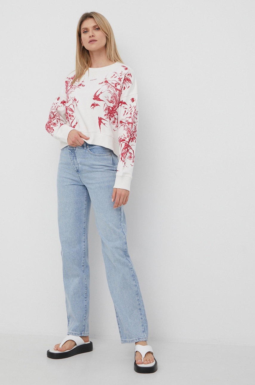 

Бавовняна кофта Red Valentino жіноча колір червоний візерунок