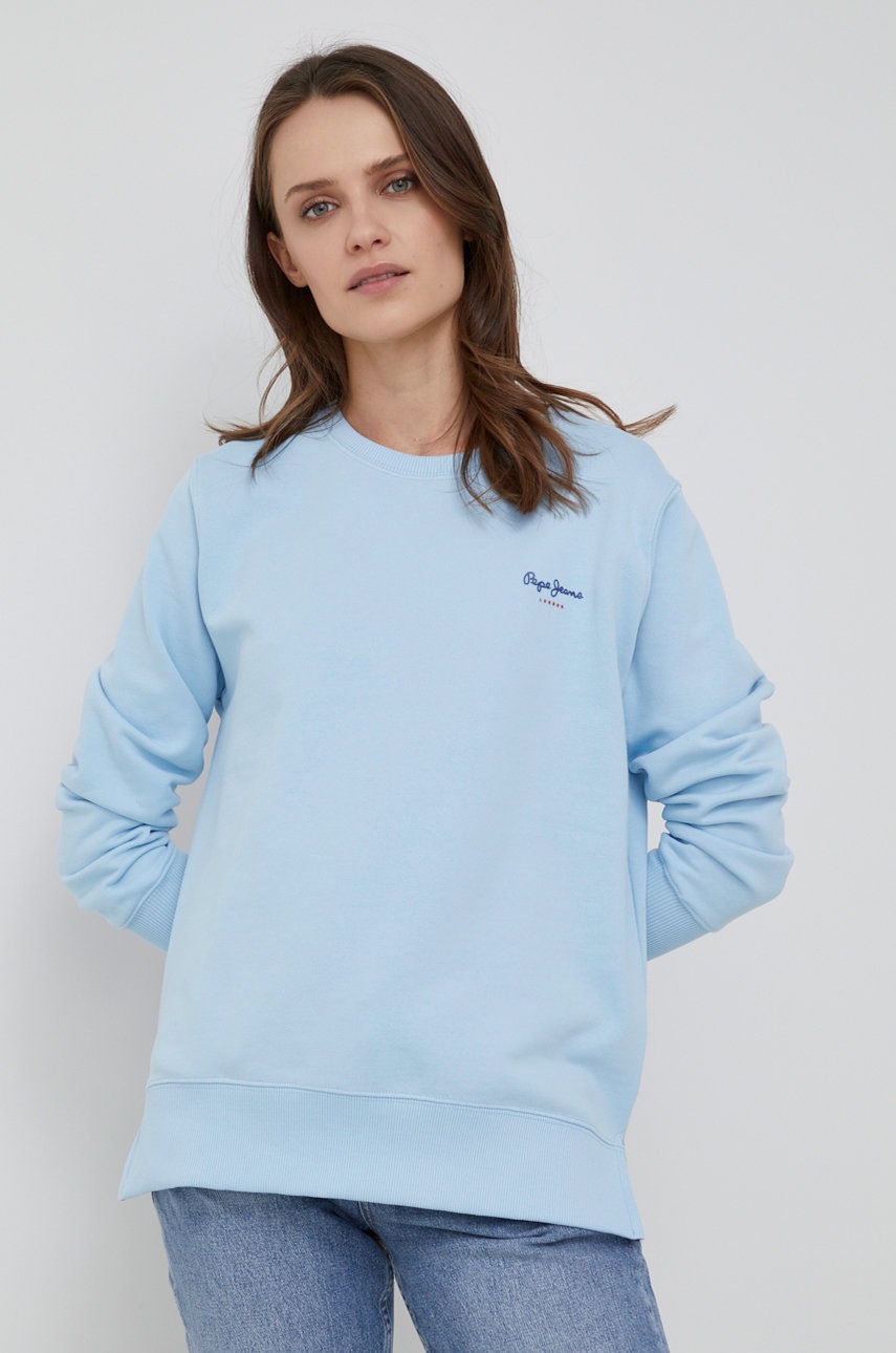 

Бавовняна кофта Pepe Jeans Calista Crew жіноча однотонна