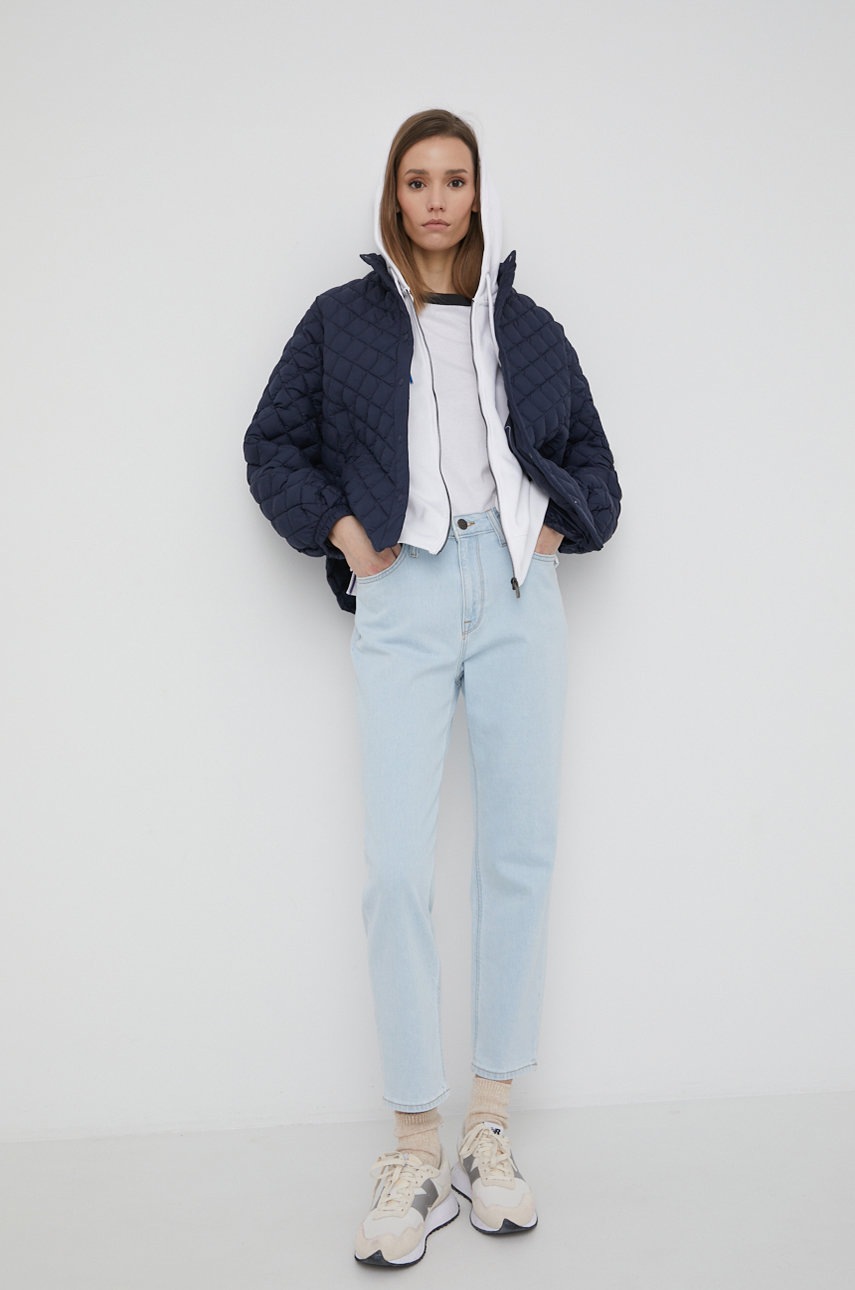 

Бавовняна кофта Pepe Jeans Calista Zipper жіноча колір білий однотонна