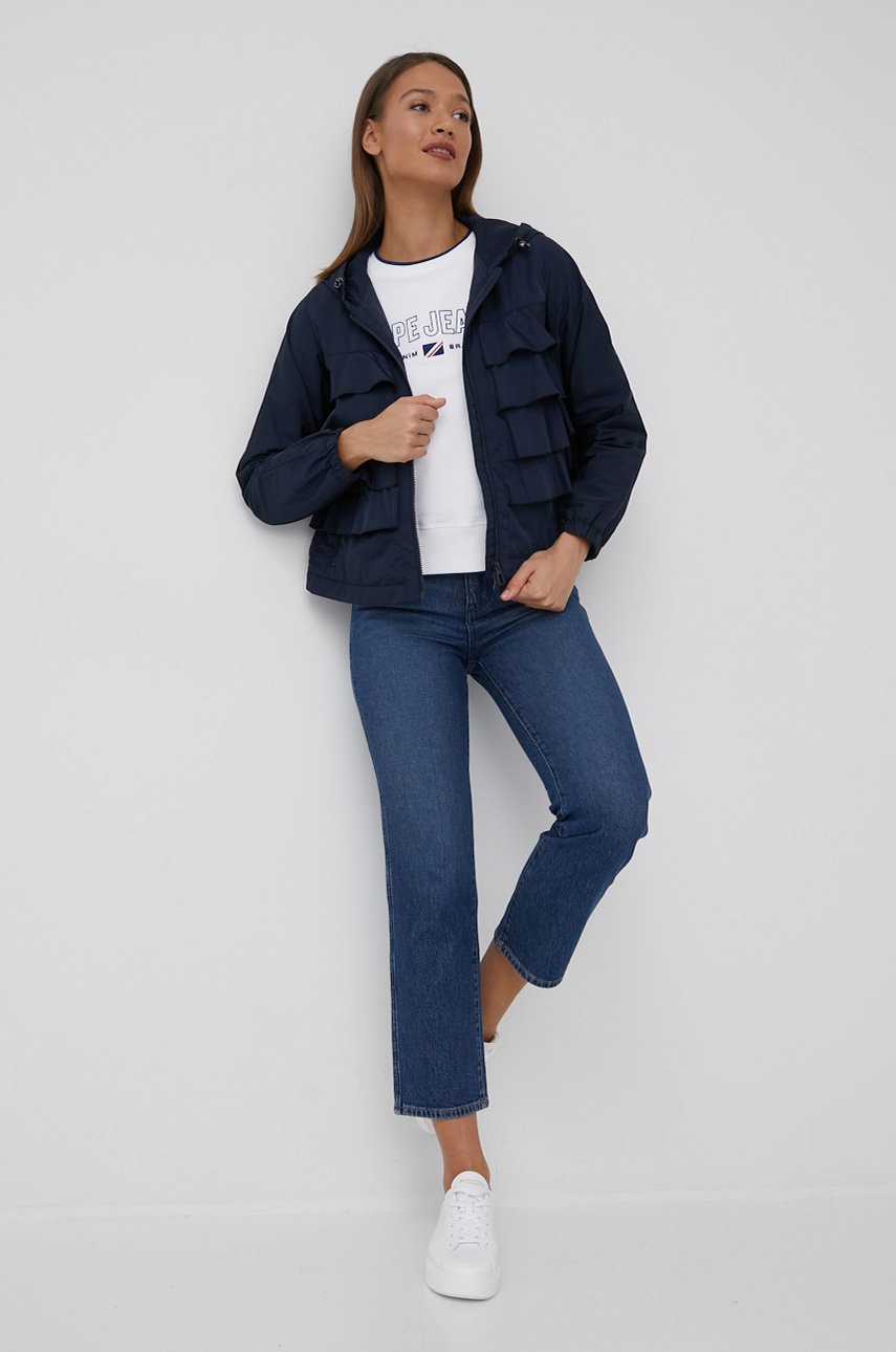 

Хлопковая кофта Pepe Jeans Charlotte Crew женская цвет белый с аппликацией