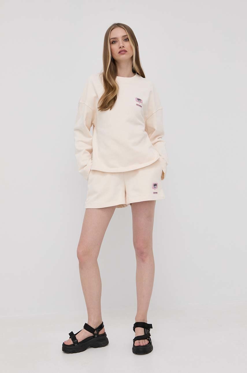 

Кофта Chiara Ferragni жіноча колір бежевий однотонна