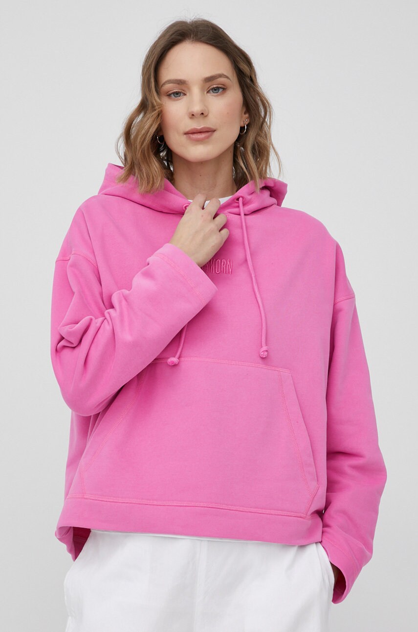 Drykorn bluza femei, culoarea roz, neted
