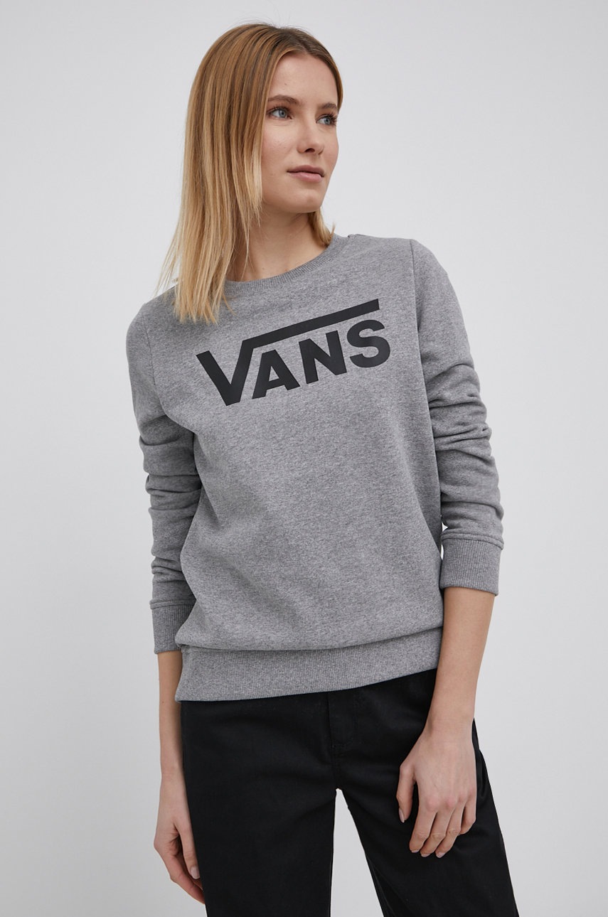 

Суичър Vans дамска в сиво с принт, Сив