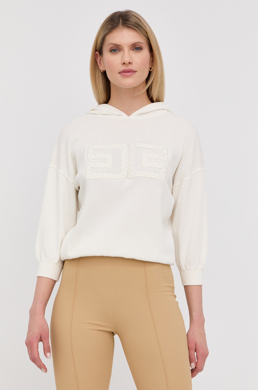 

Кофта Elisabetta Franchi женская цвет бежевый с аппликацией