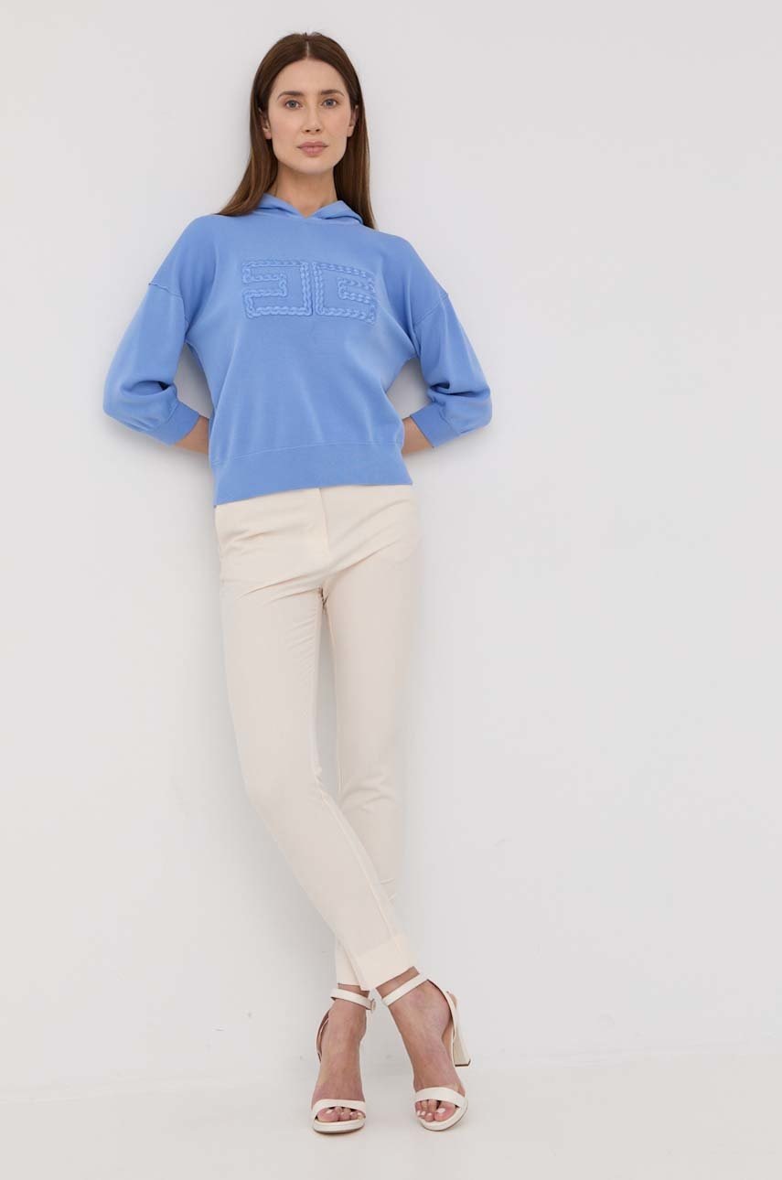 

Кофта Elisabetta Franchi женская цвет бирюзовый с аппликацией