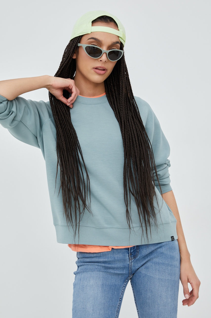 

Кофта Superdry женская цвет бирюзовый однотонная