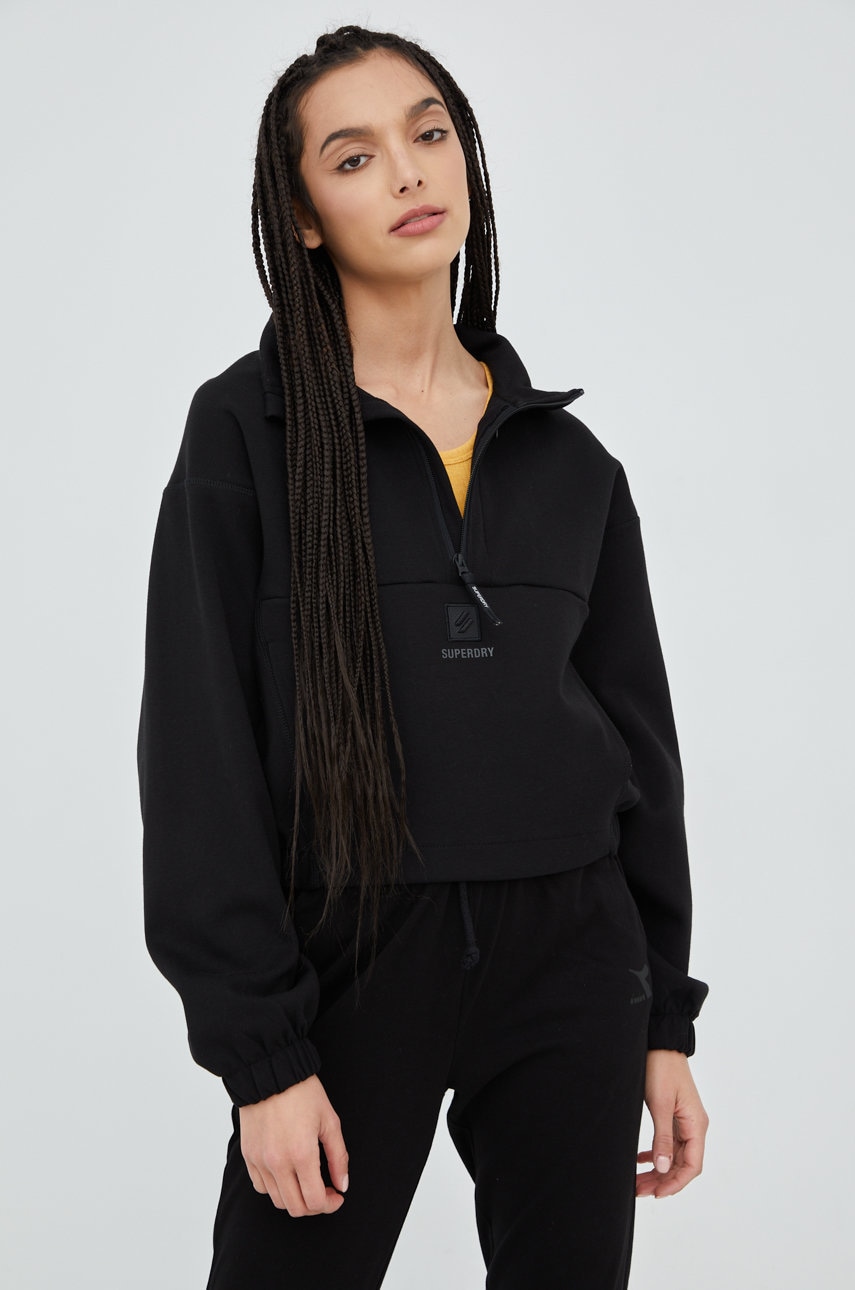 

Кофта Superdry женская цвет чёрный однотонная