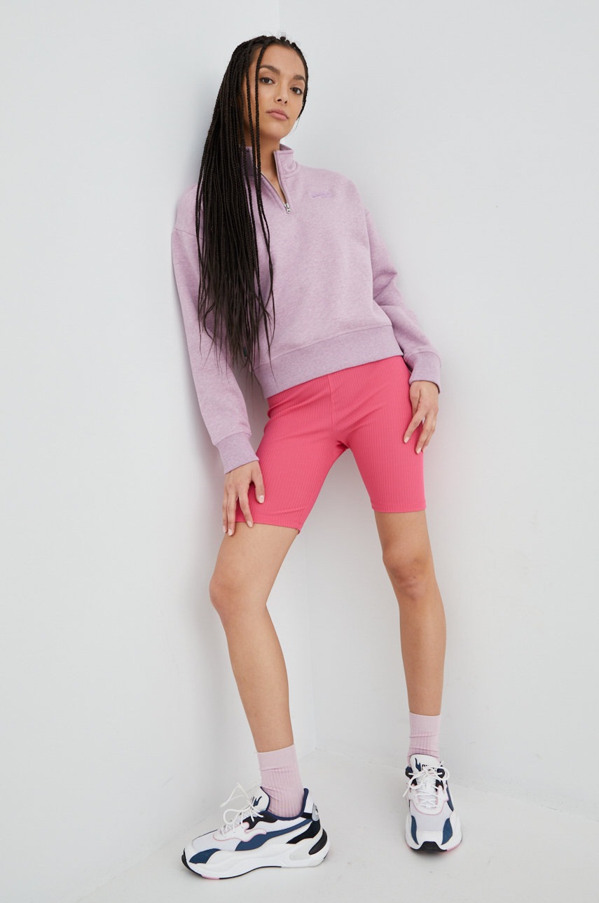 

Кофта Superdry женская цвет розовый с аппликацией