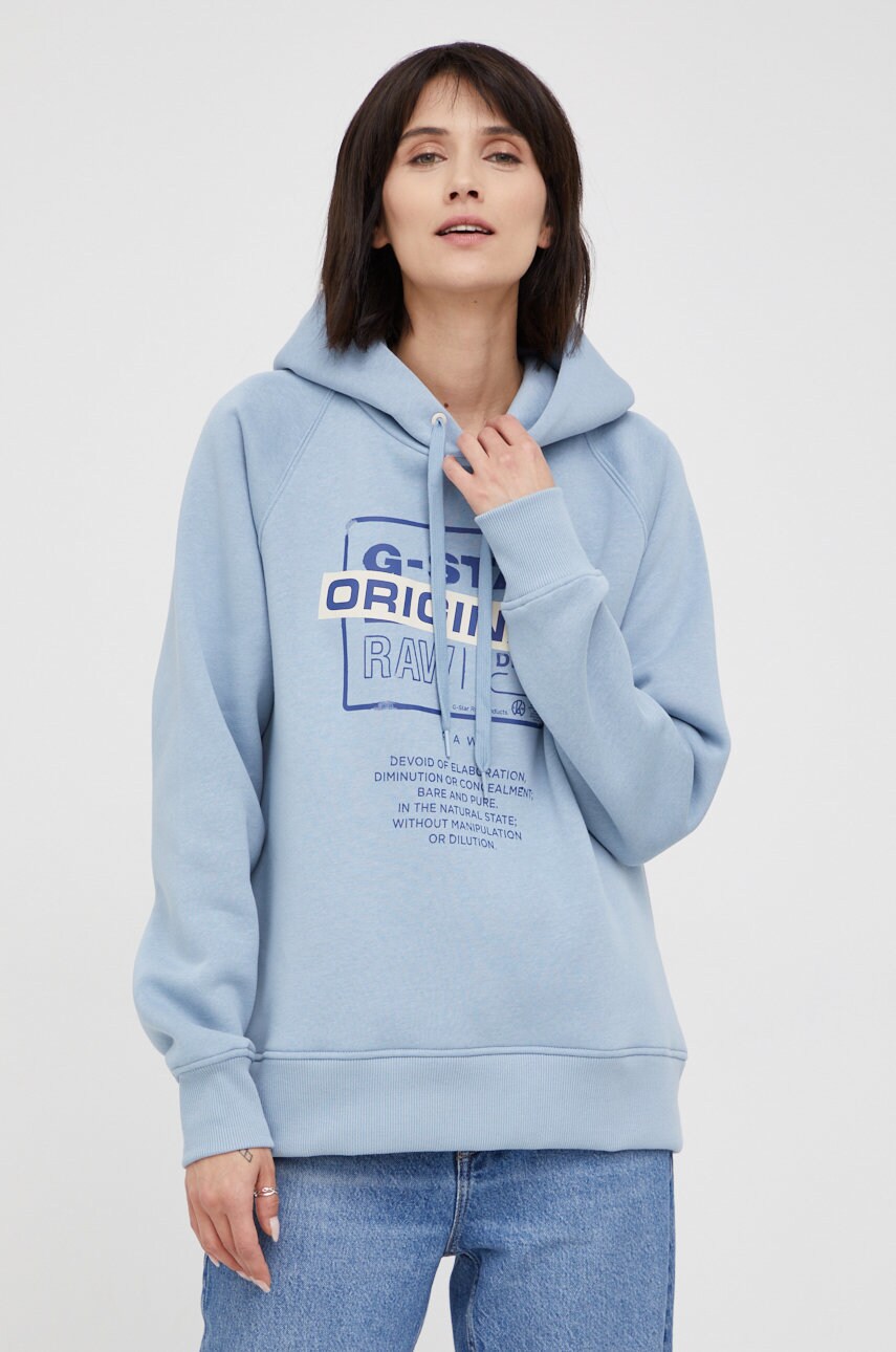 

Суичър G-Star Raw с принт, Син