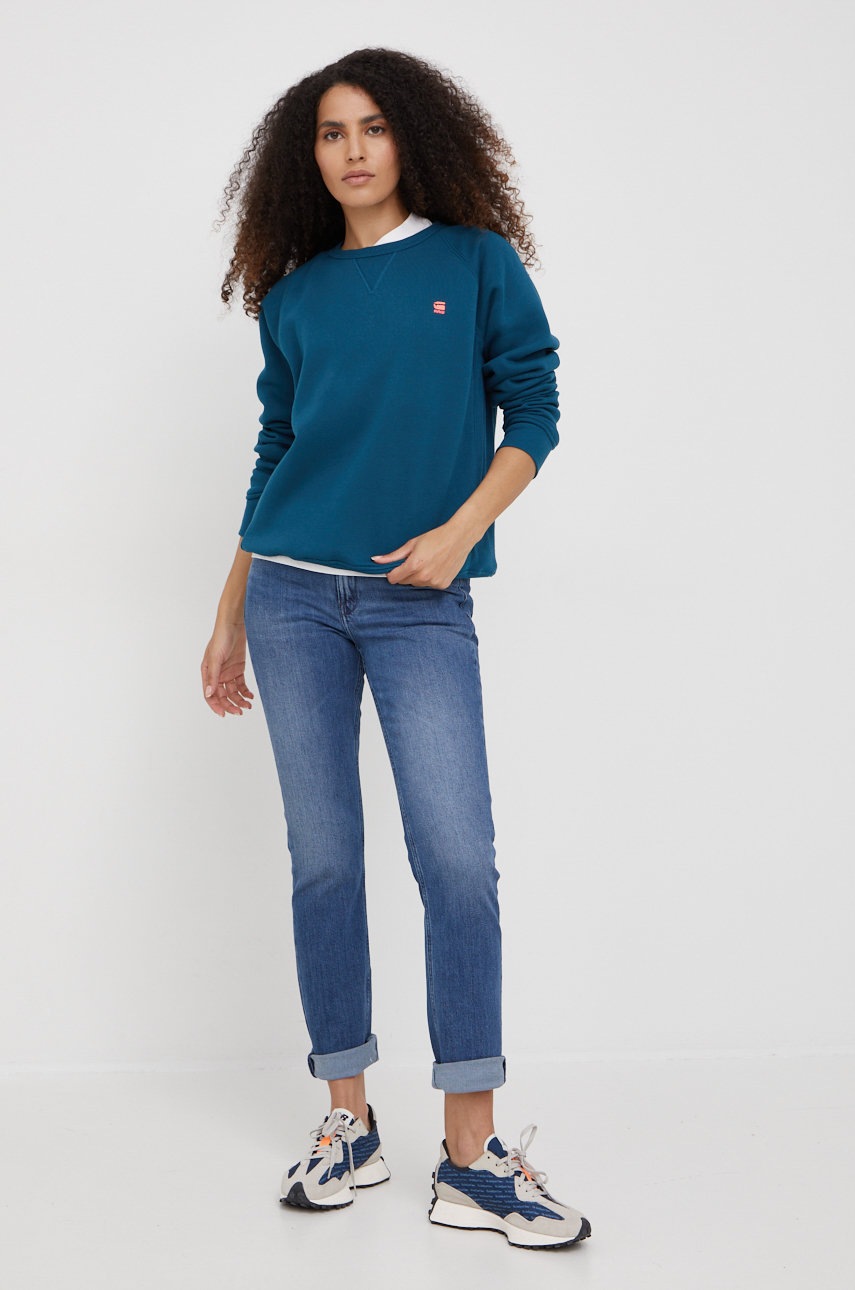 

Кофта G-Star Raw женская цвет зелёный однотонная