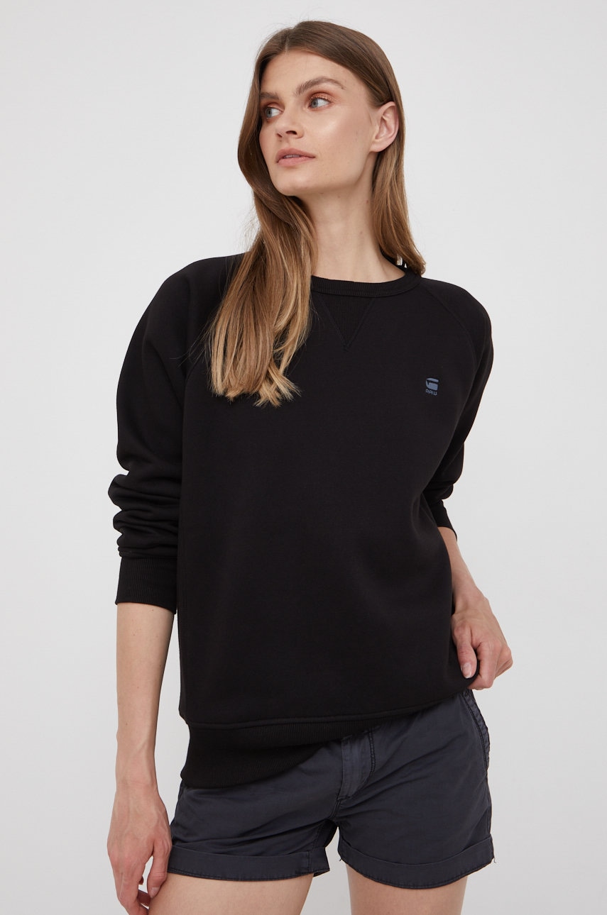 G-Star Raw bluza femei, culoarea negru, neted