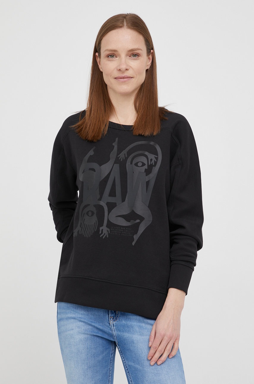

Кофта G-Star Raw жіноча колір чорний з принтом