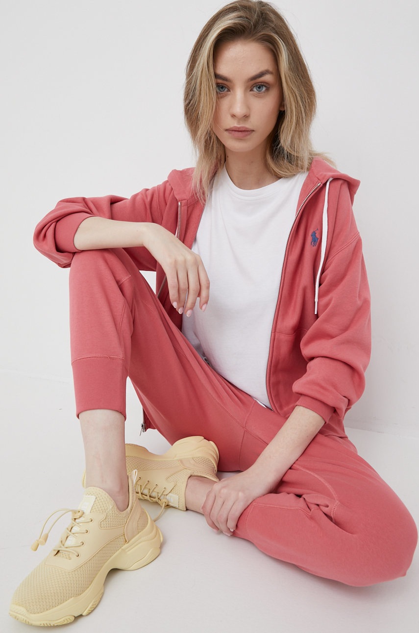 

Кофта Polo Ralph Lauren женская цвет розовый однотонная