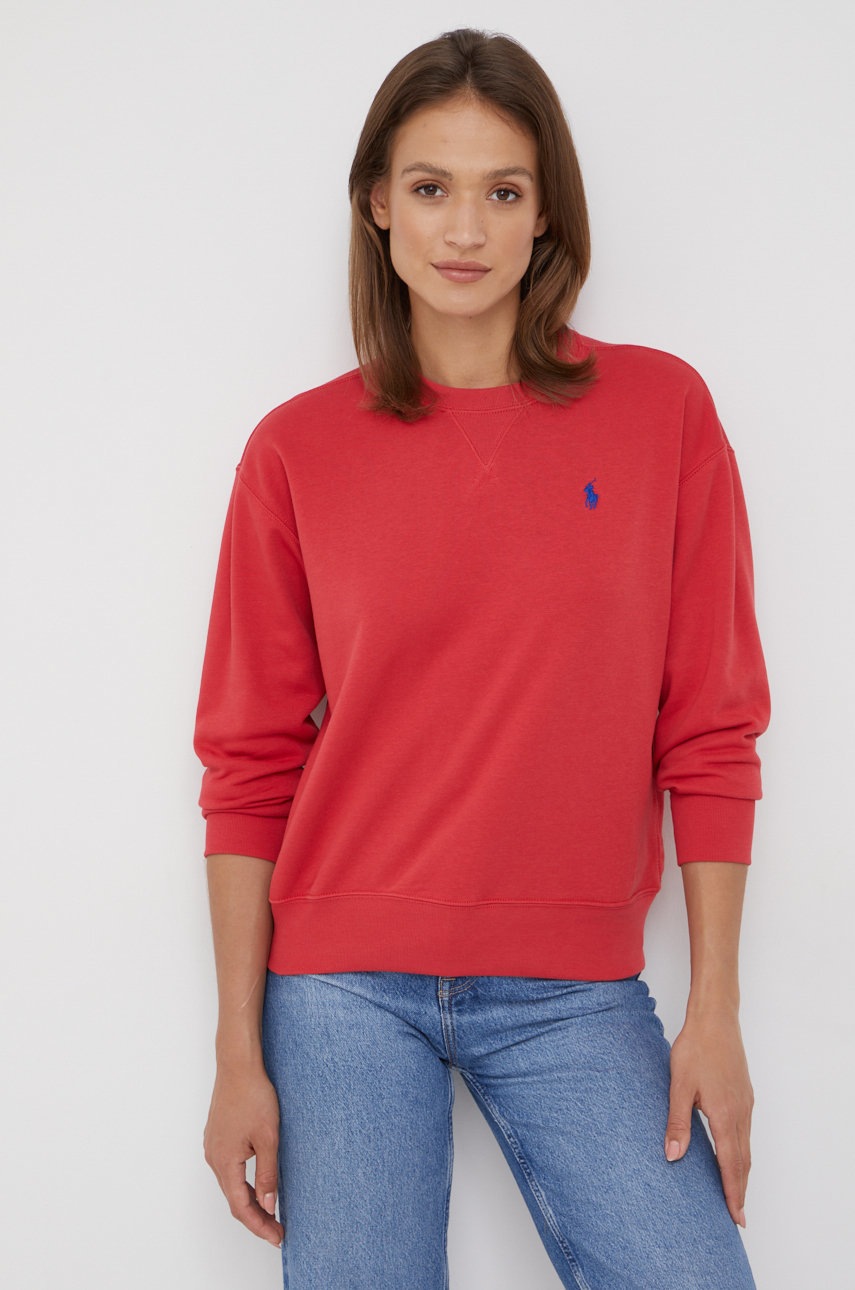

Кофта Polo Ralph Lauren жіноча колір червоний однотонна
