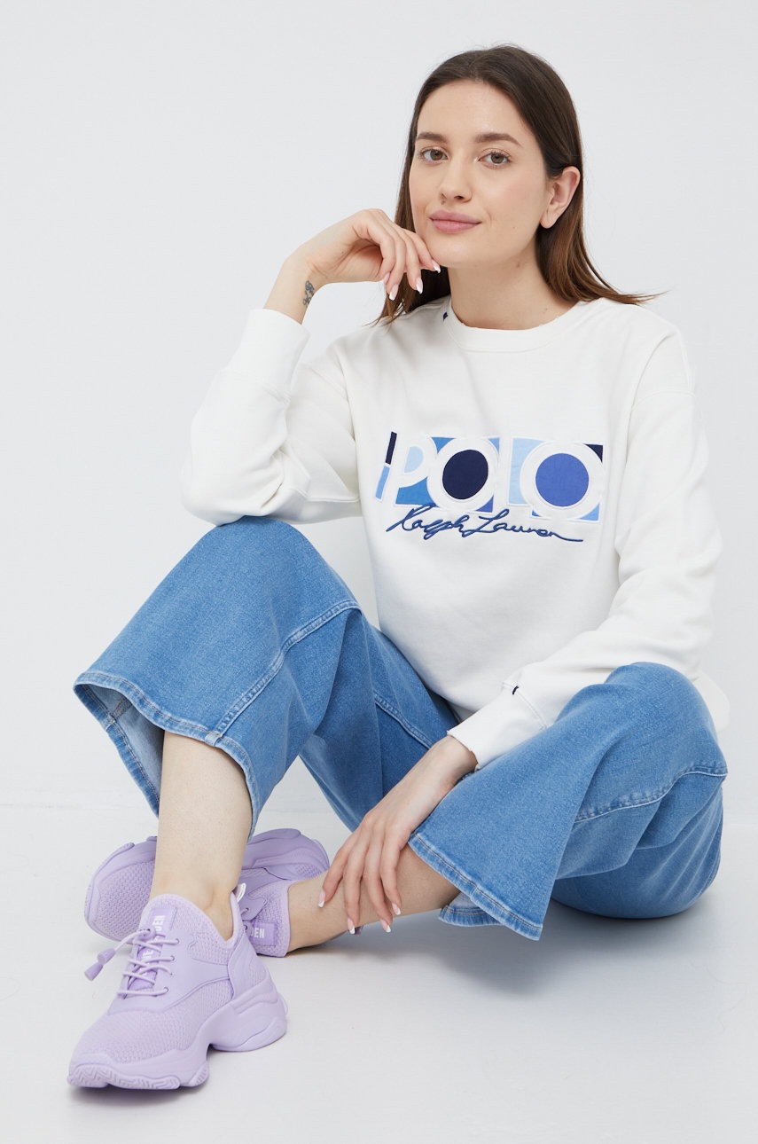 

Кофта Polo Ralph Lauren жіноча колір білий з аплікацією
