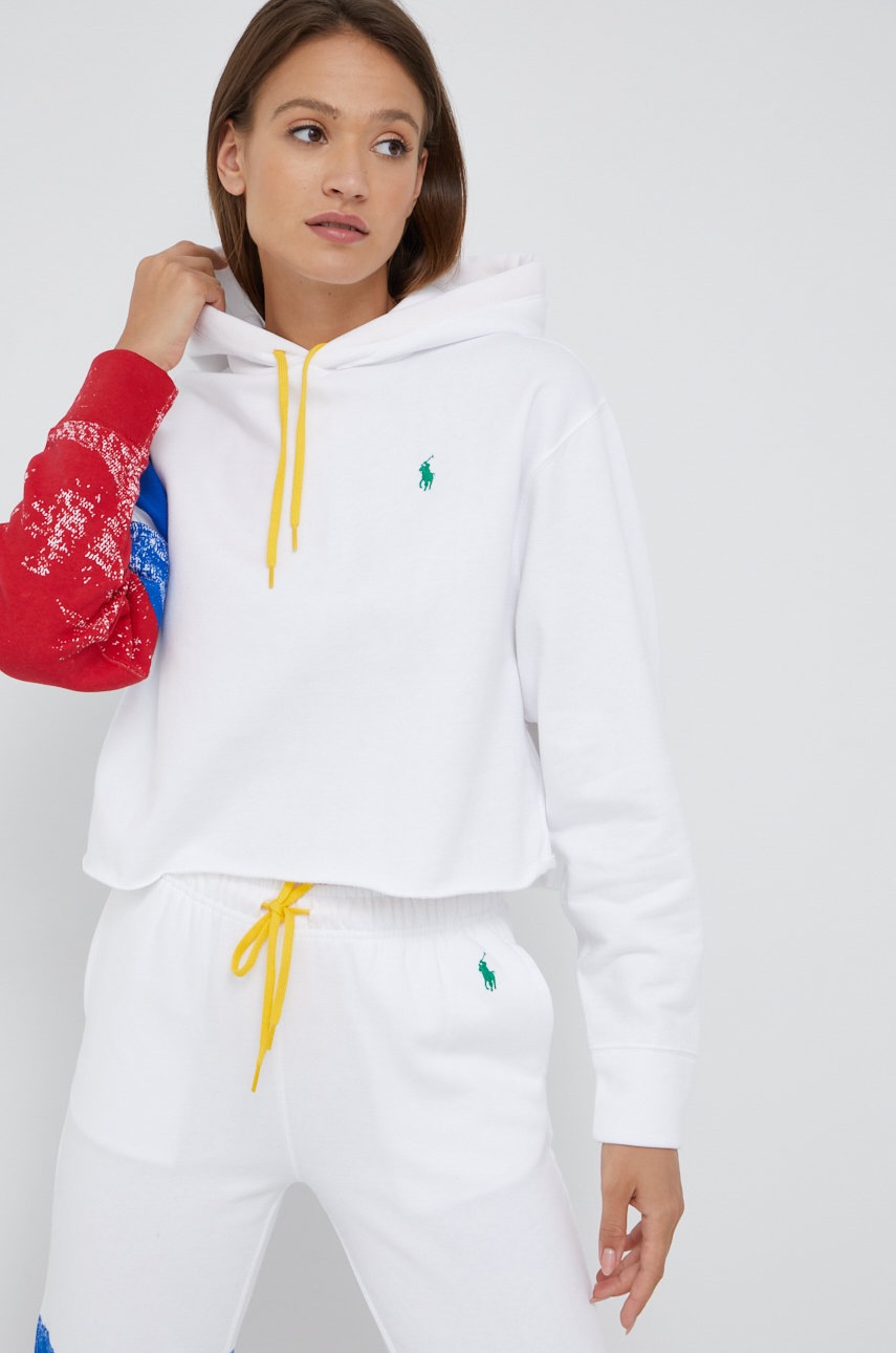 

Суичър Polo Ralph Lauren в бяло с десен, Бял