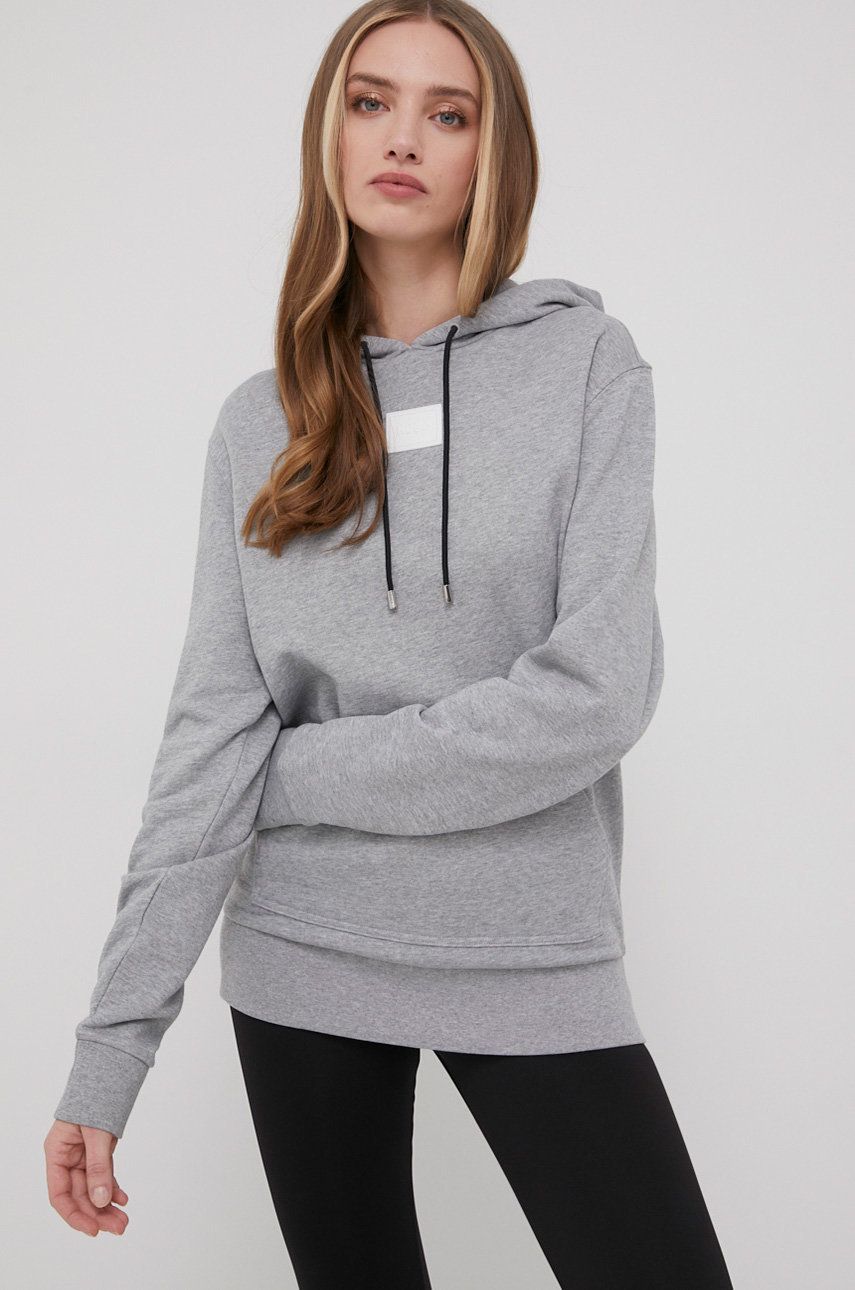 Hugo hanorac de bumbac femei, culoarea gri, cu imprimeu 2023 ❤️ Pret Super answear imagine noua 2022