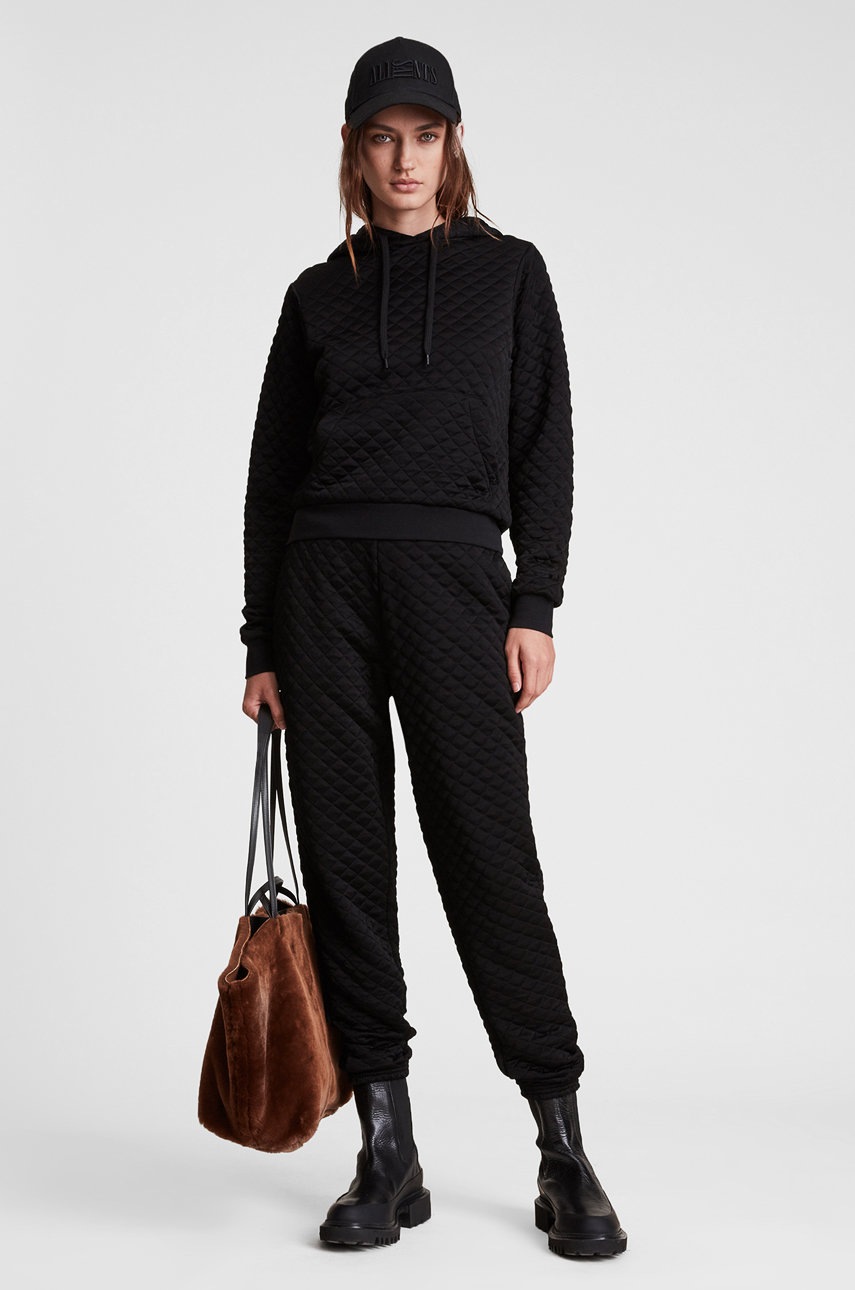 

Кофта AllSaints женская цвет чёрный гладкая