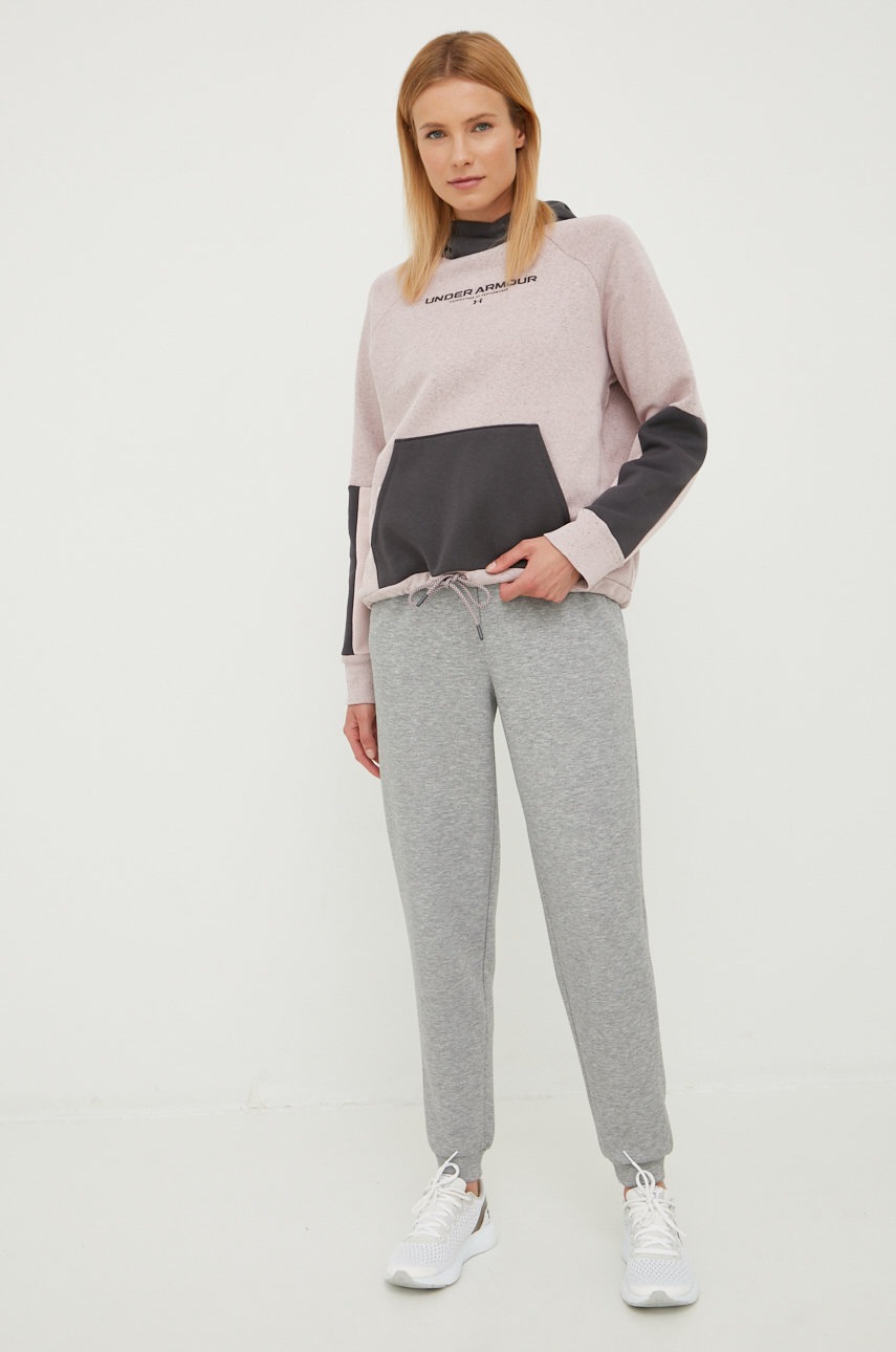 

Кофта Under Armour 1369851 жіноча колір рожевий з аплікацією