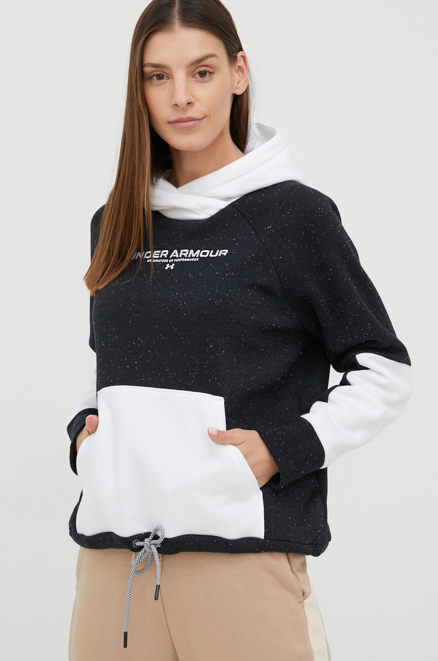 

Кофта Under Armour 1369851 женская цвет чёрный с аппликацией