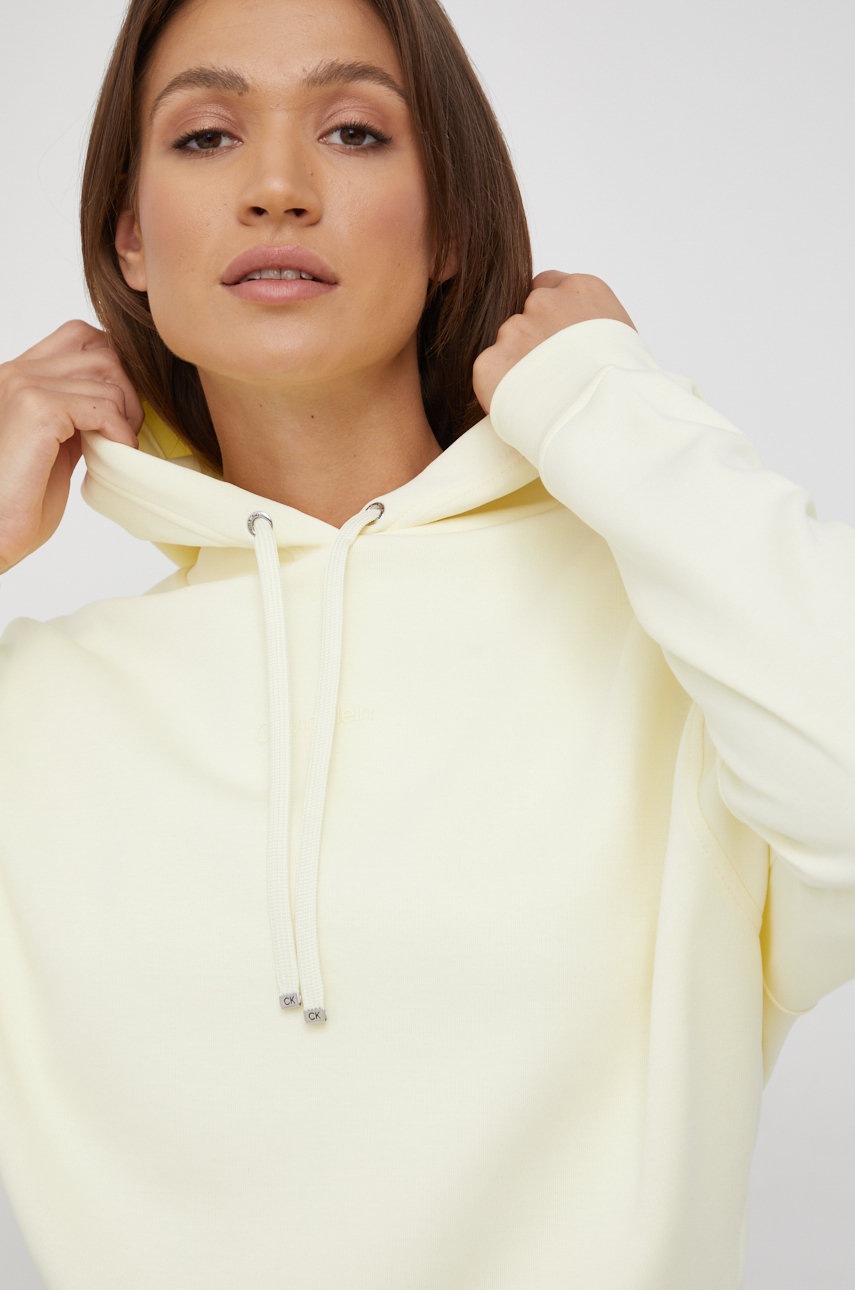 

Суичър Calvin Klein в жълто с принт, Жълт