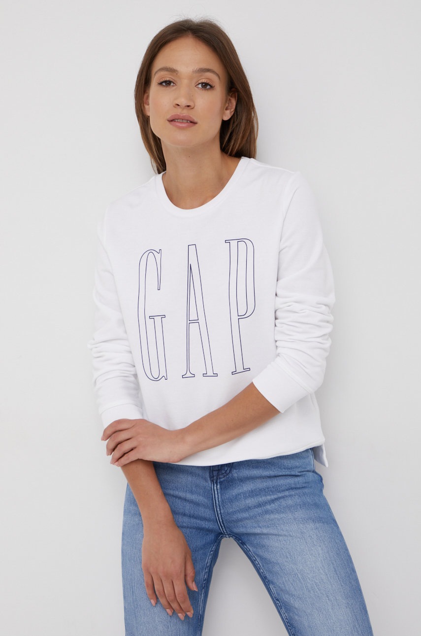 

Суичър GAP в бяло с принт, Бял