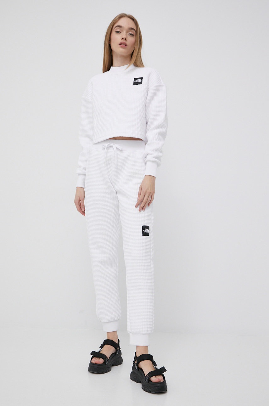 

Кофта The North Face женская цвет белый с аппликацией