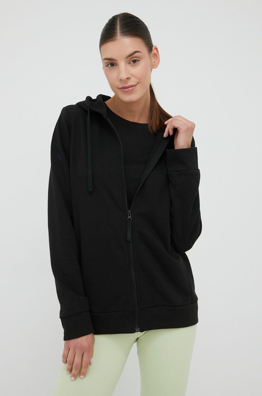 Outhorn bluza femei, culoarea negru, neted imagine reduceri black friday 2021 answear.ro