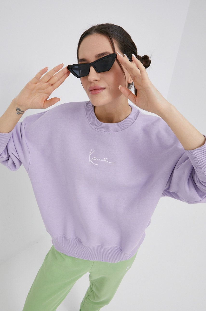 Karl Kani bluza femei, culoarea violet, cu imprimeu answear.ro