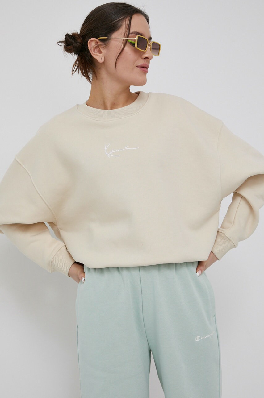 Karl kani bluza femei, culoarea bej, cu imprimeu