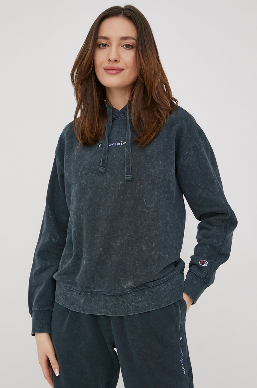 Champion bluza 114941 femei, culoarea albastru marin, neted