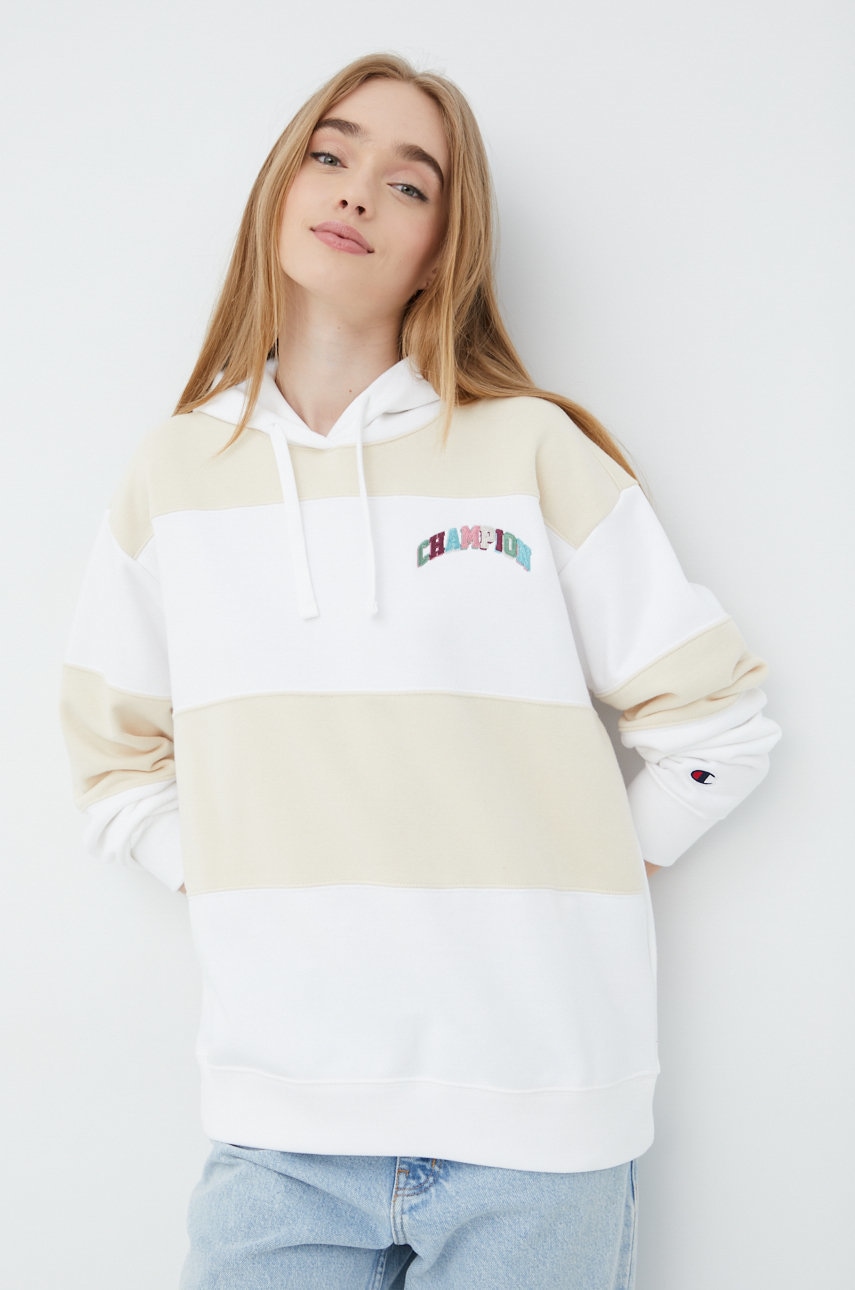 Champion bluza 114961 femei, culoarea alb, cu imprimeu