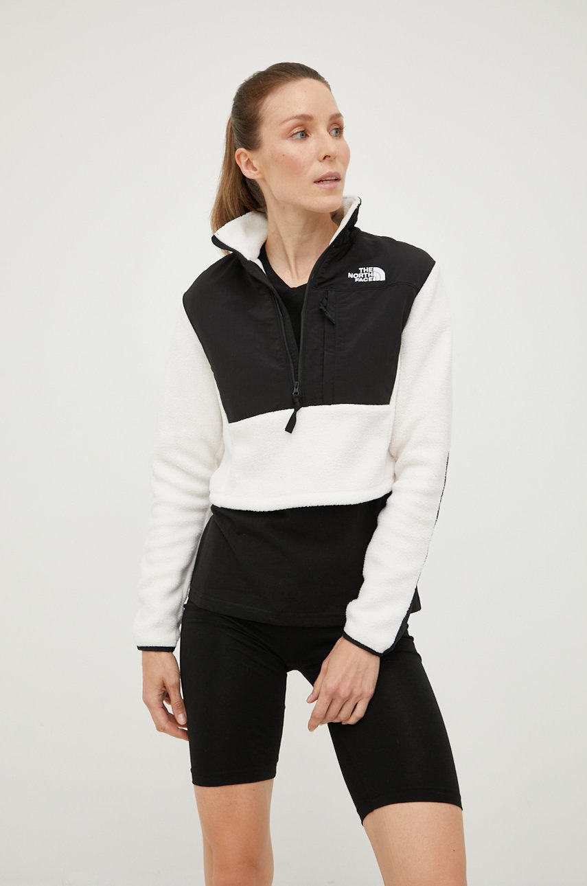 

Суичър The North Face в бяло с изчистен дизайн, Бял