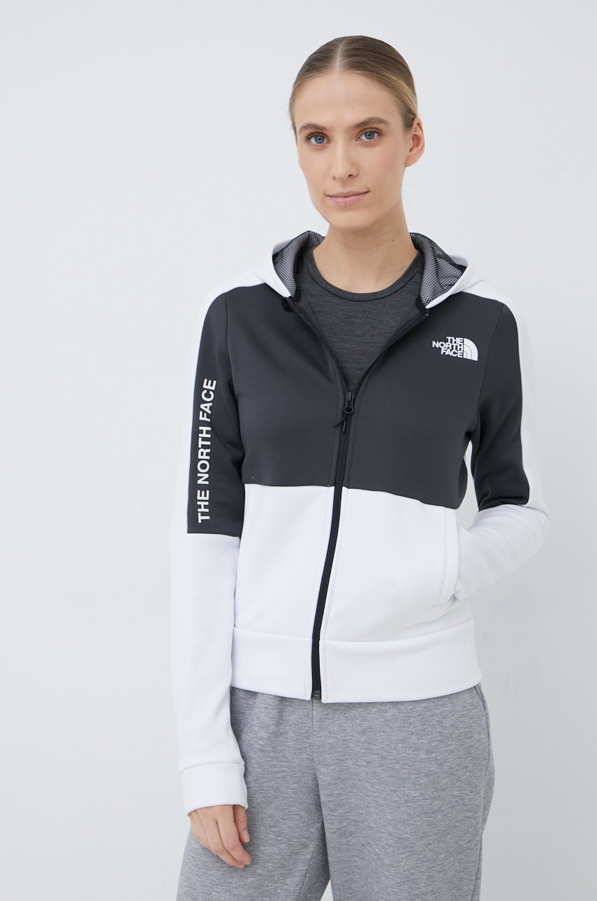 

Суичър The North Face в бяло с принт, Бял