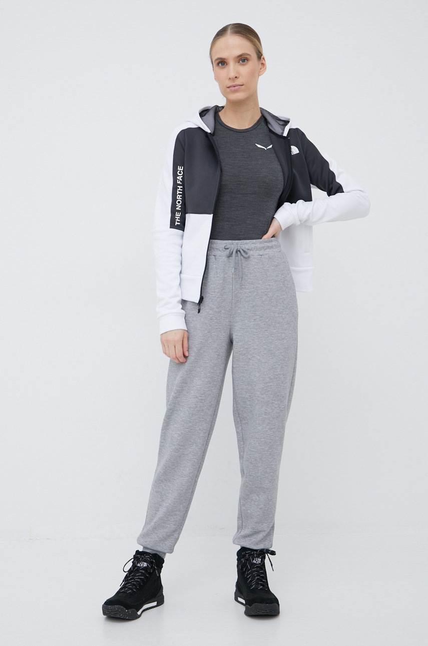 

Кофта The North Face женская цвет белый с принтом