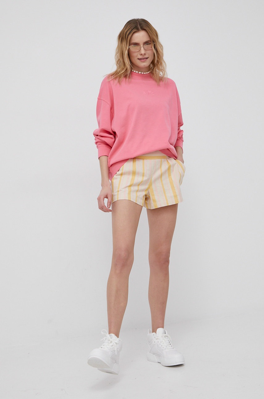 

Кофта Billabong жіноча колір рожевий однотонна