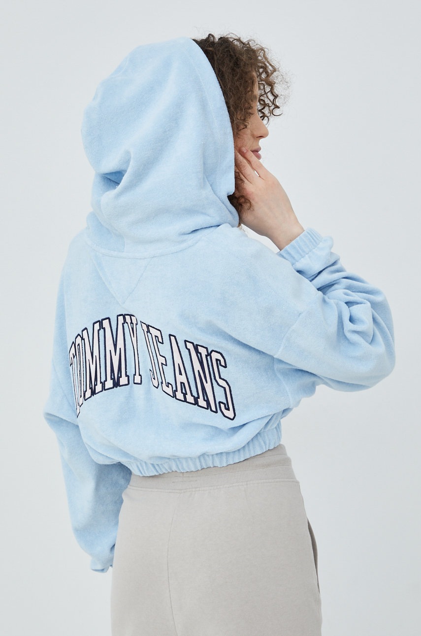

Суичър Tommy Jeans с апликация, Син