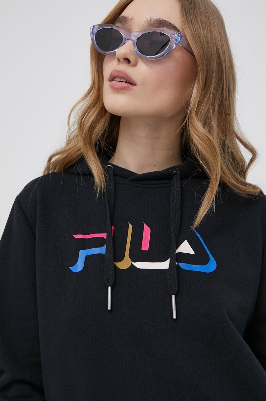 

Суичър Fila дамска в черно с принт, Черен