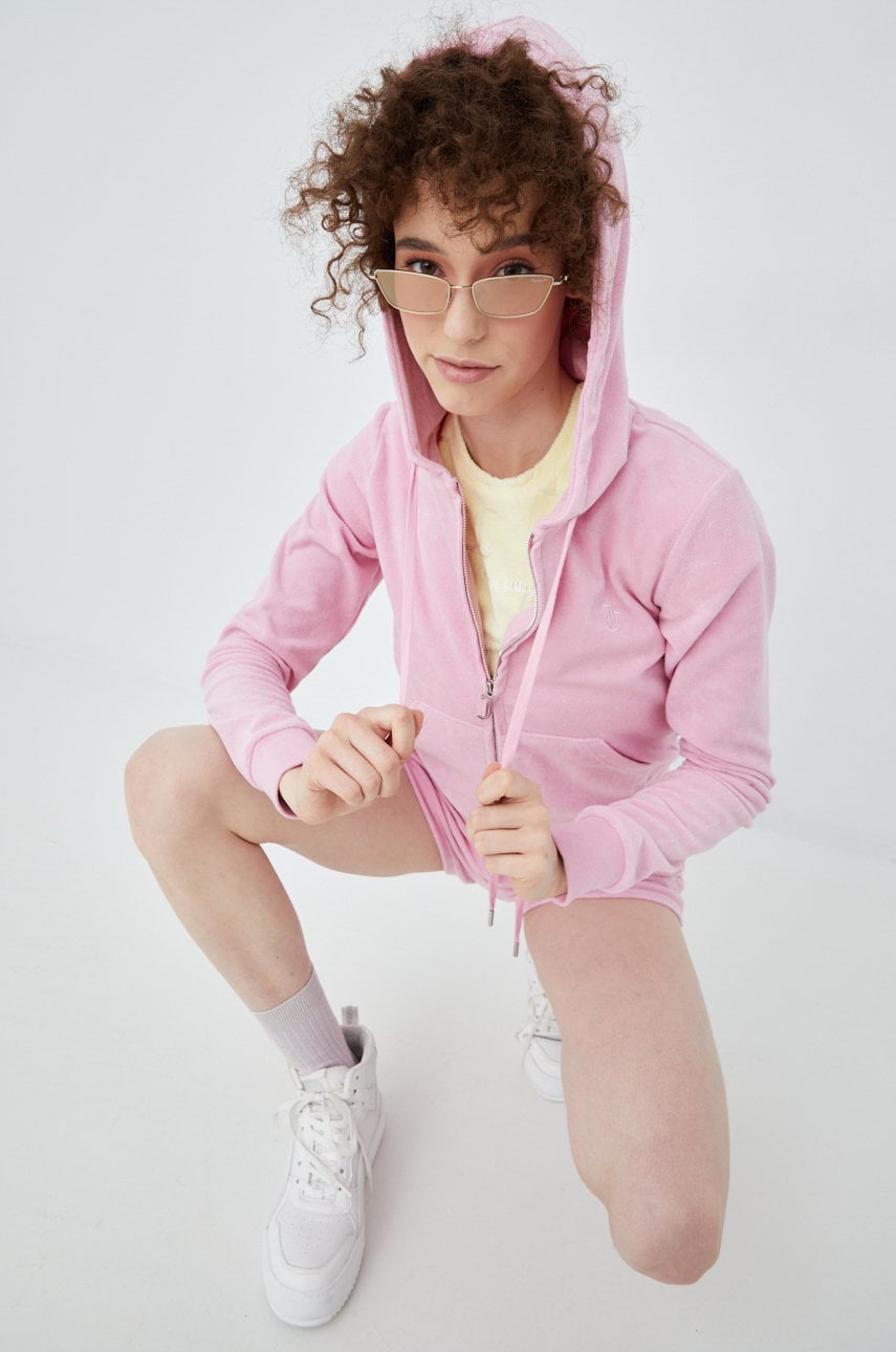 Juicy couture bluza femei, culoarea roz, neted