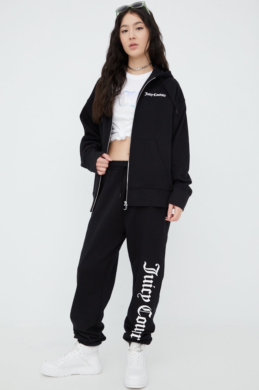 

Кофта Juicy Couture женская цвет чёрный с аппликацией