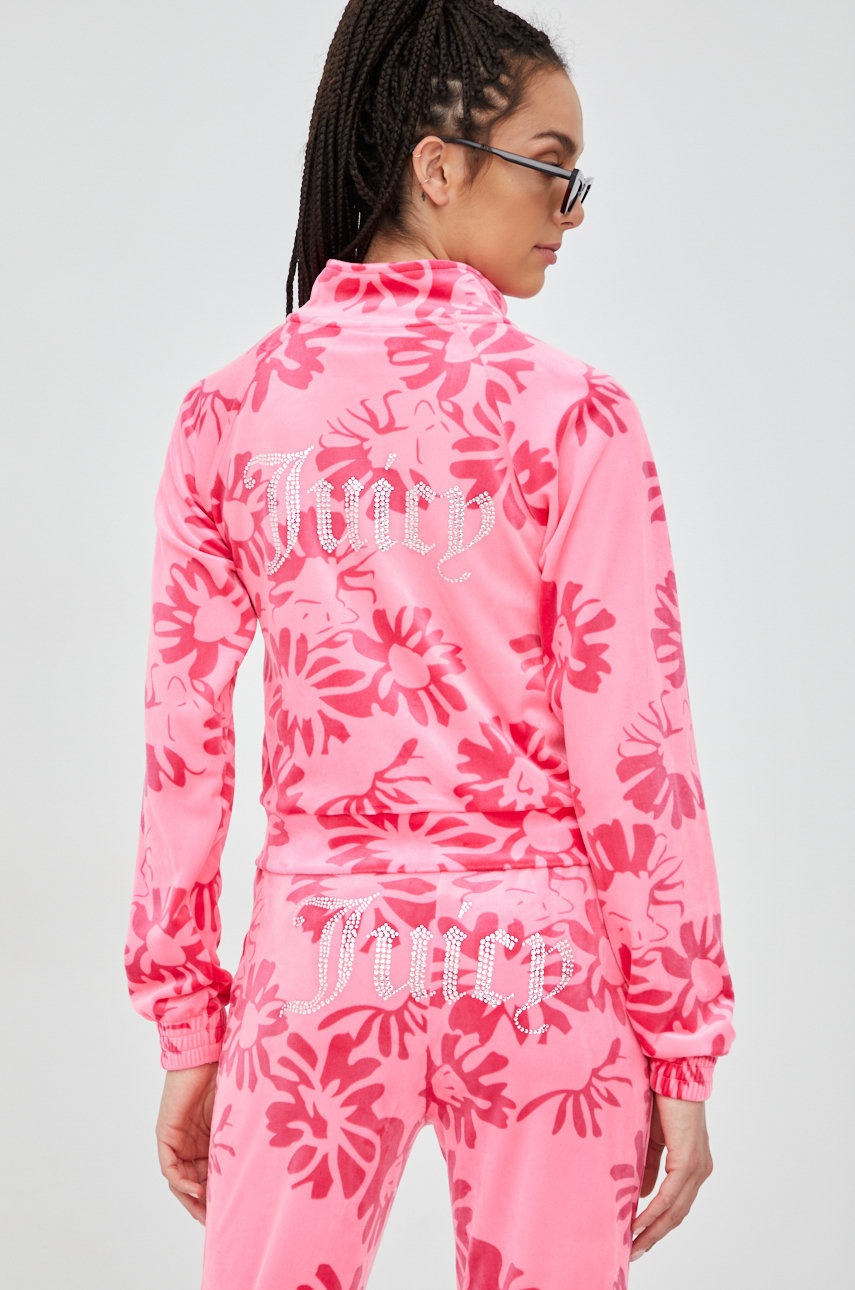 

Кофта Juicy Couture женская цвет розовый узор