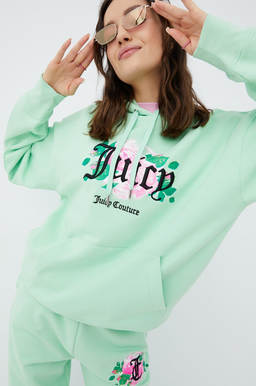 

Суичър Juicy Couture в тюркоазено с апликация, Тюркоазен
