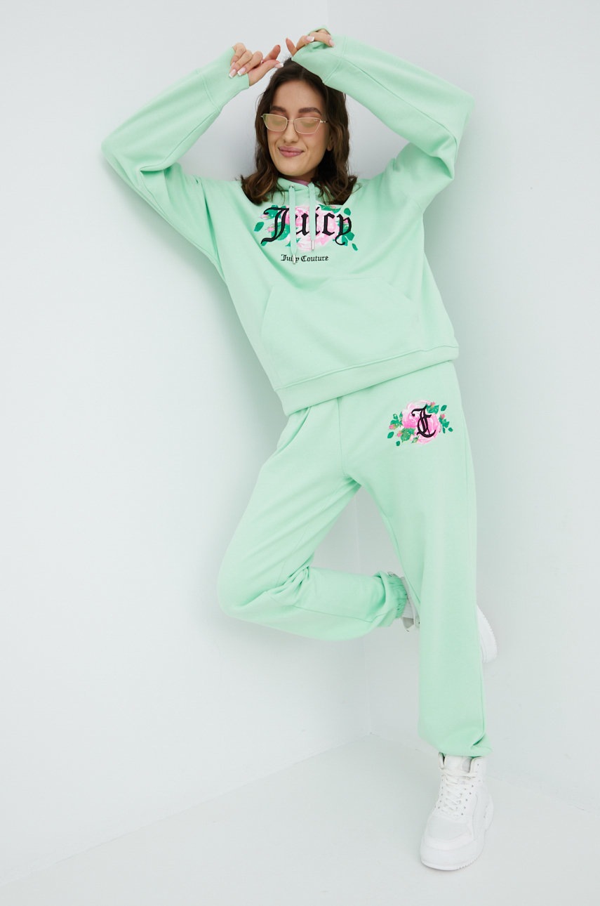 

Кофта Juicy Couture женская цвет бирюзовый с аппликацией