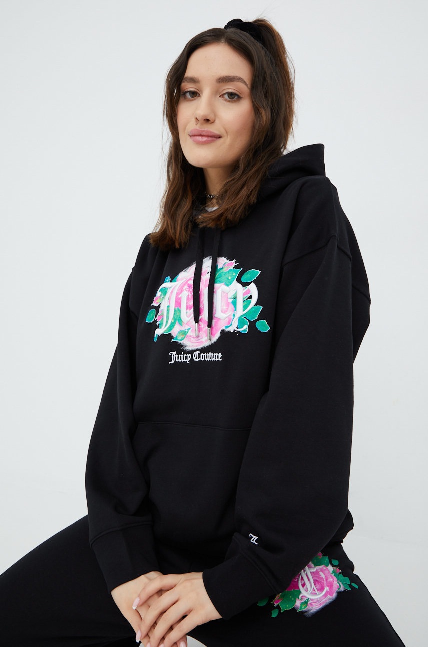 

Суичър Juicy Couture в черно с апликация, Черен