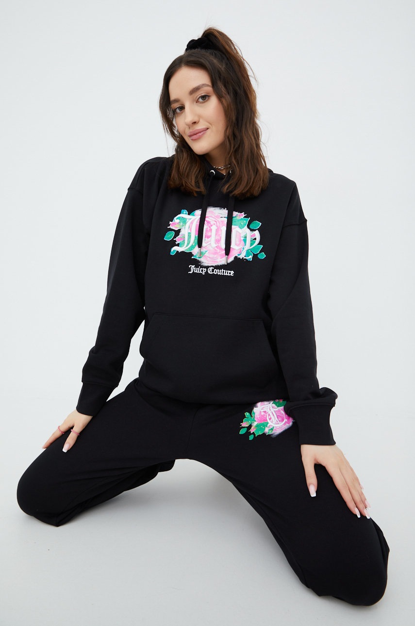 

Кофта Juicy Couture жіноча колір чорний з аплікацією