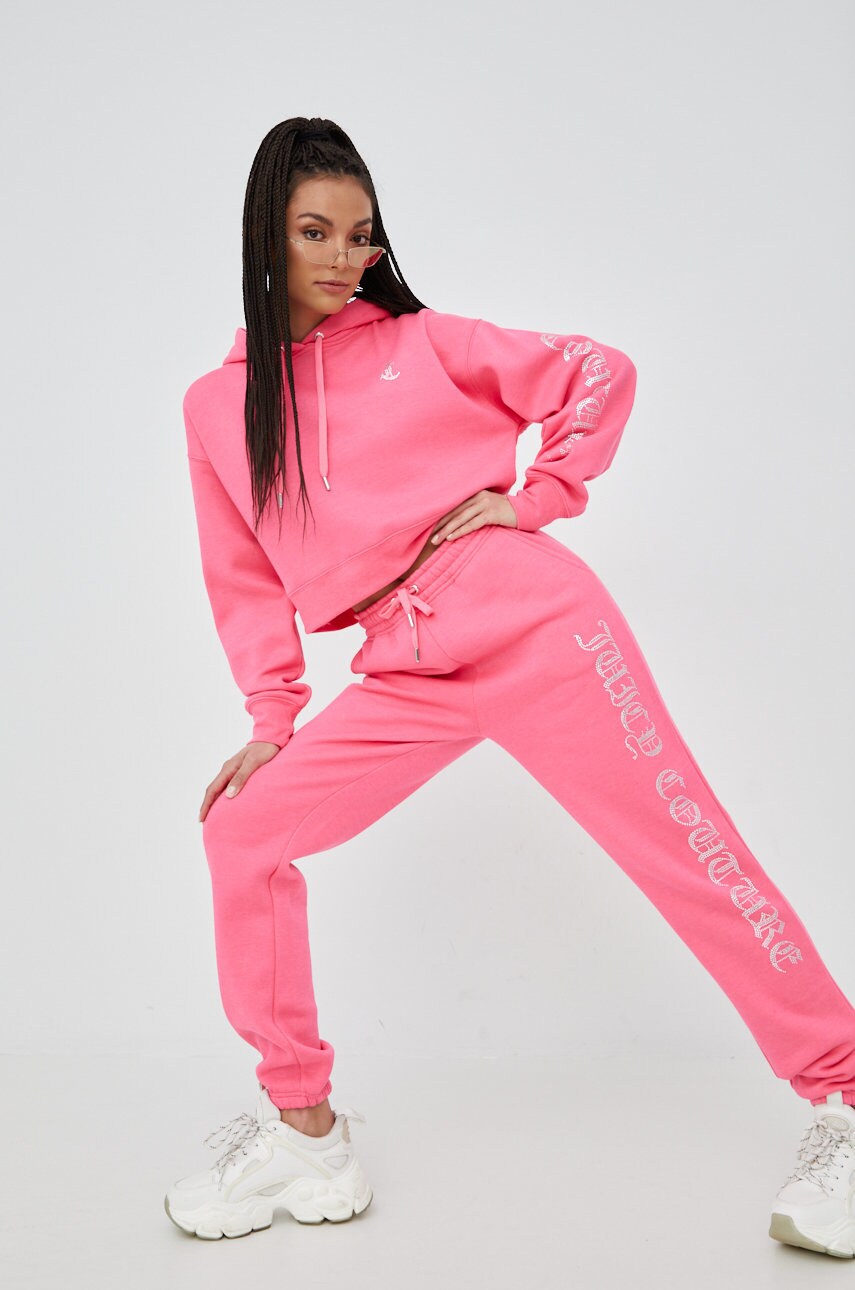 

Кофта Juicy Couture жіноча колір рожевий з аплікацією