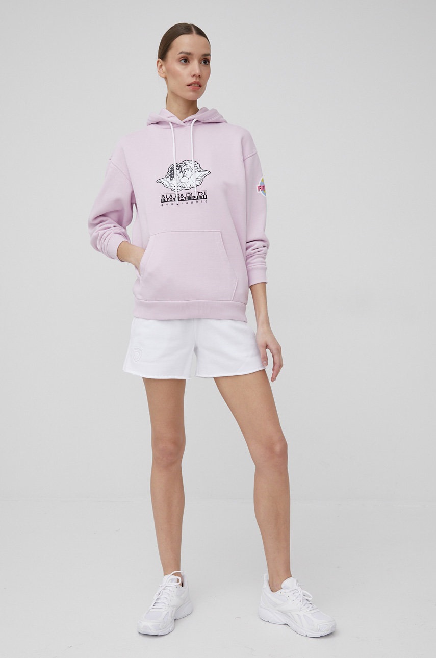 

Кофта Napapijri Napapijri X Fiorucci жіноча колір рожевий з принтом