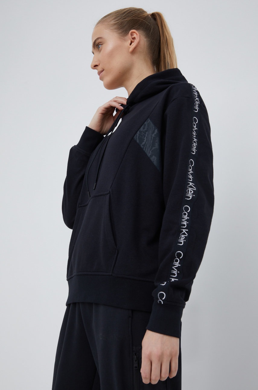 

Спортен суичър Calvin Klein Performance Active Icon в черно с апликация, Черен